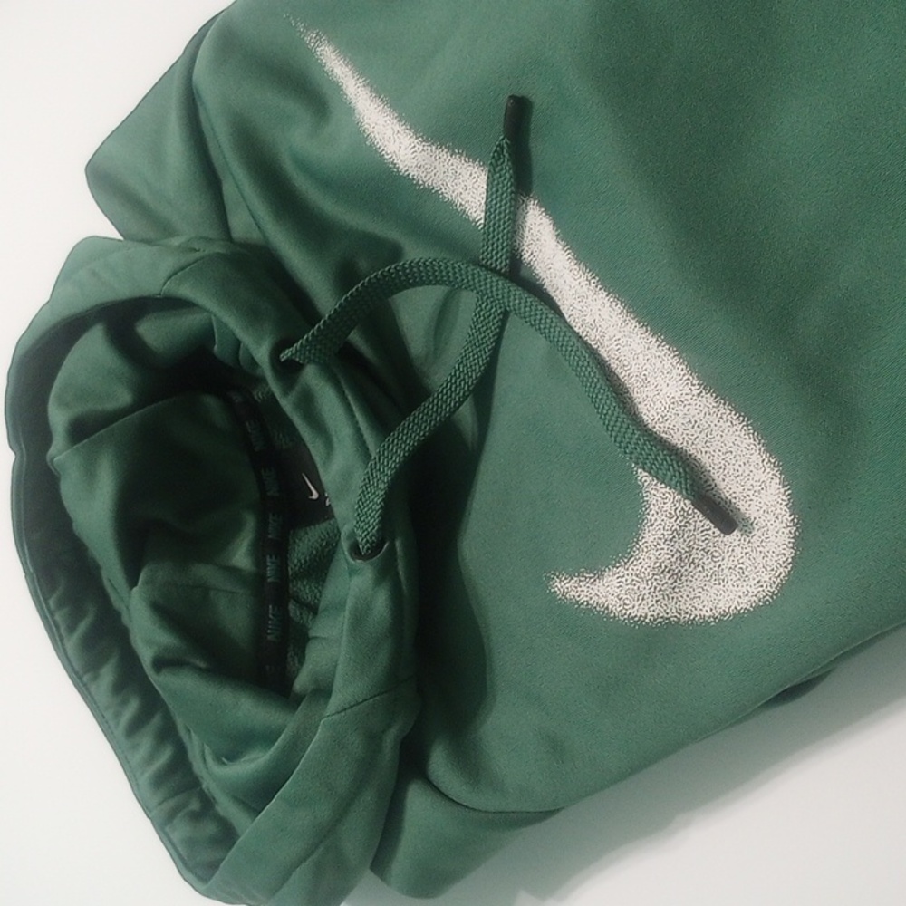 Nike Dri Fit  Swoosh Green Hoodie Sweater